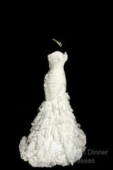 Classy Mermaid Sweetheart Tulle Ivory Long Wedding Dress Bridal Dresses